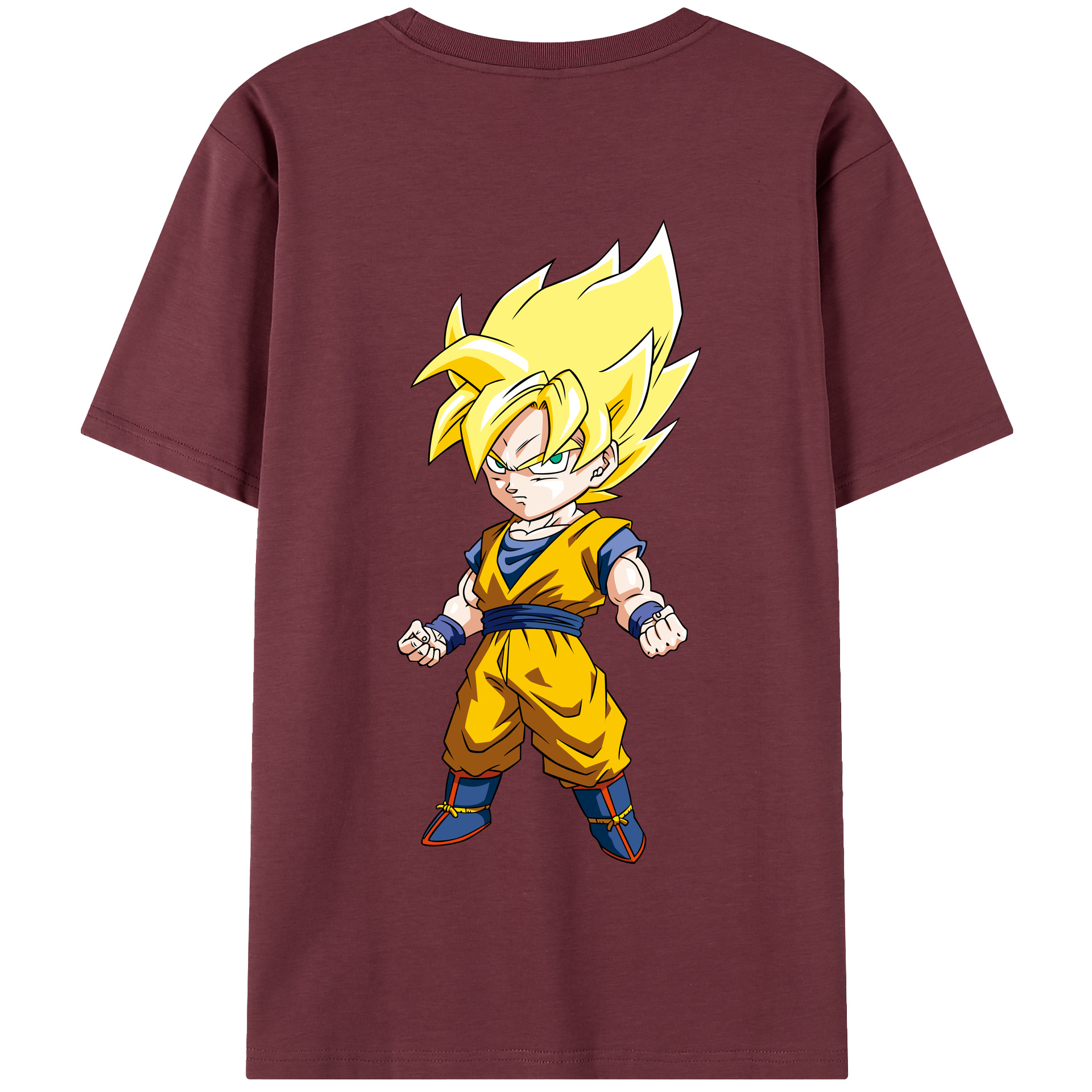 （画像用） ドラゴンボール 孫悟空（そん ごくう）Son Goku カカロット DRAGON BALL Kakarotto 綿100％半袖Tシャツ（背面プリント）